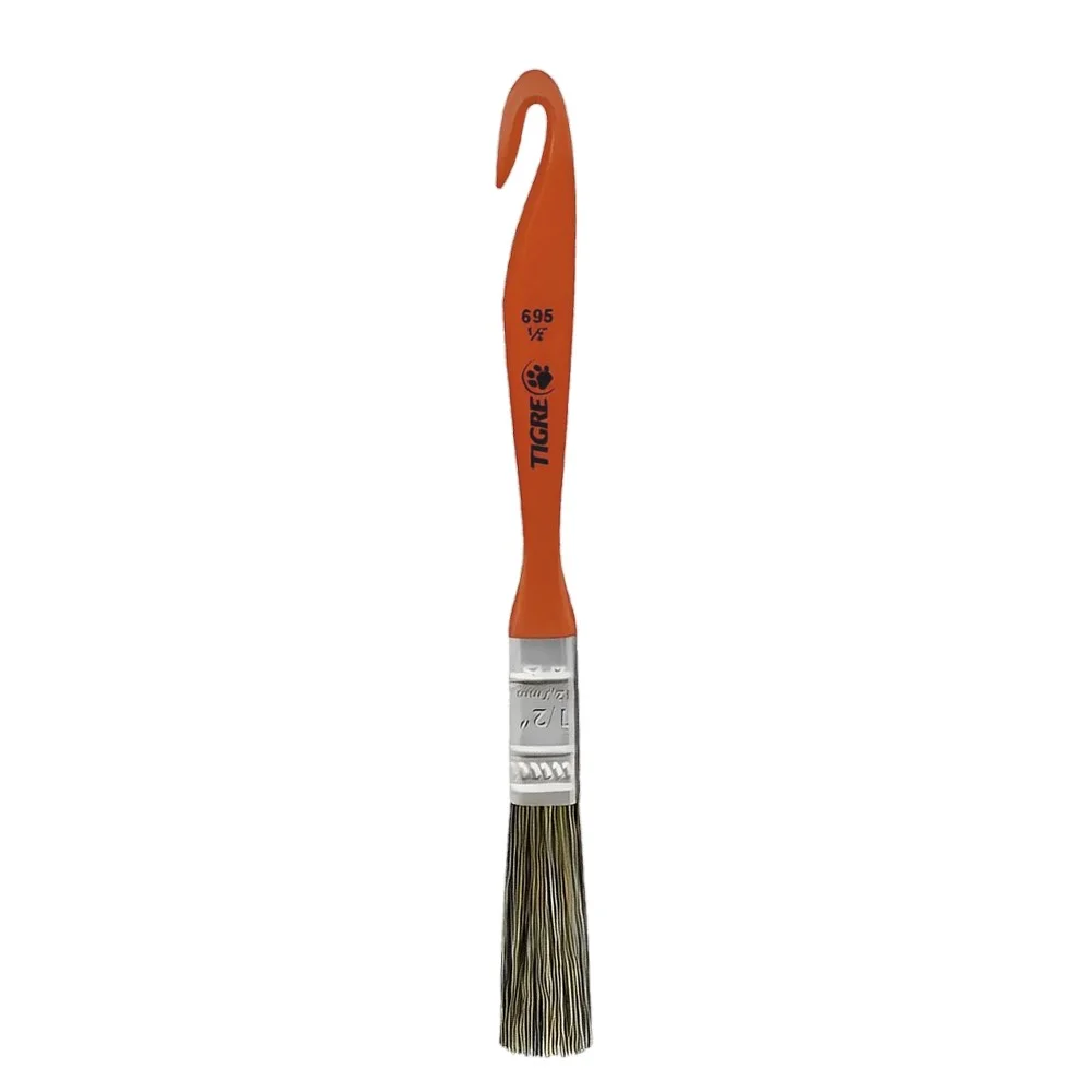 Trincha para Pintura Media Cerda Gris Para Tinta Latex e Acrilica 1/2" Tigre 695