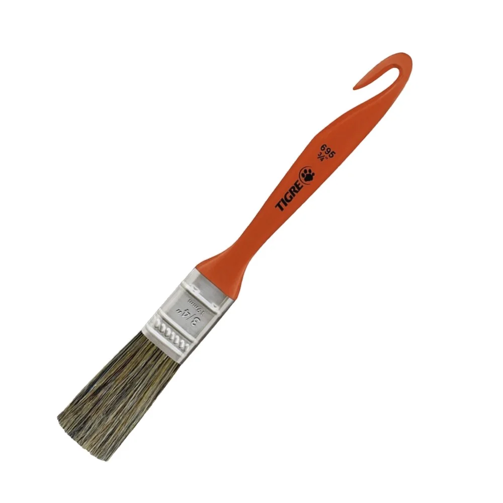 Trincha para Pintura Media Cerda Gris Para Tinta Latex e Acrilica 3/4" Tigre 695