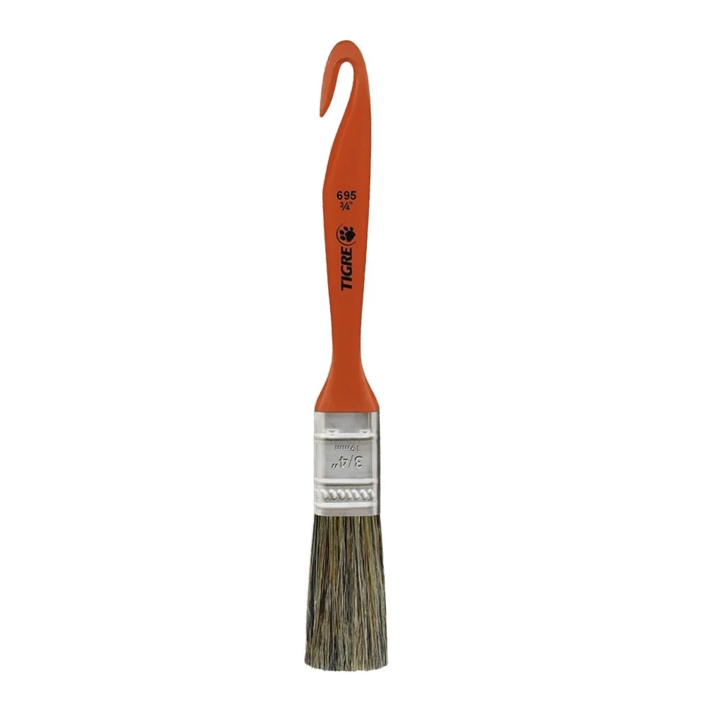 Trincha para Pintura Media Cerda Gris Para Tinta Latex e Acrilica 3/4" Tigre 695