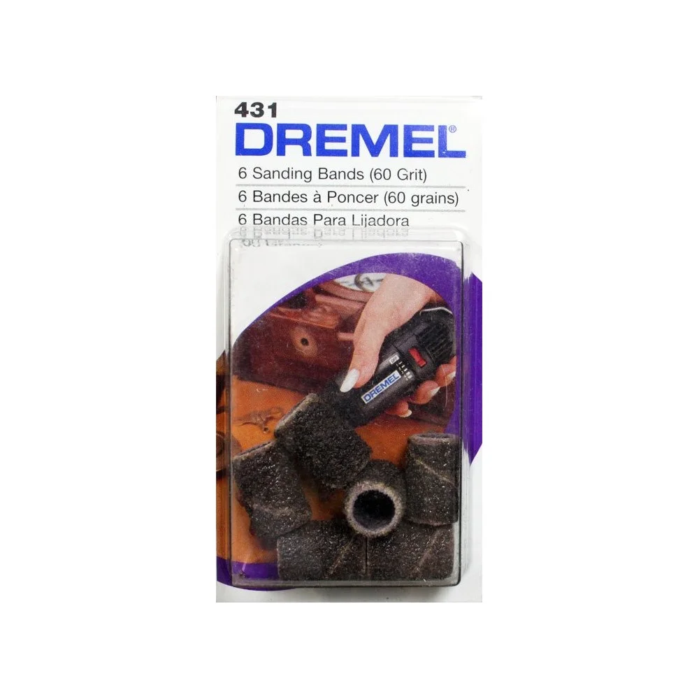 Tubo de Lixa Grao 60 6 Pecas Para Micro Retifica 1/4" Dremel 431
