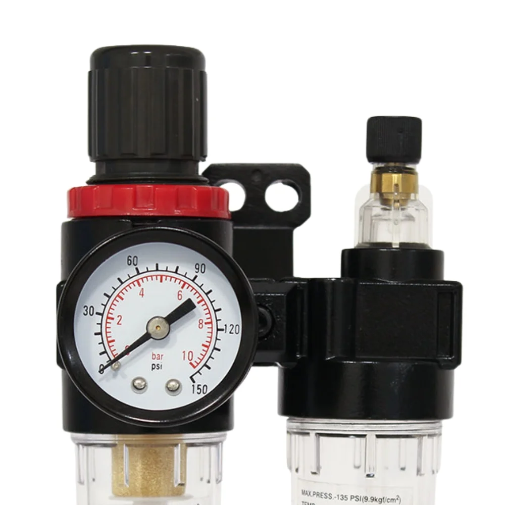 Unidade de Manutencao com Manometro Filtro Regulador e Lubrificador 1/4" Bremen 3115