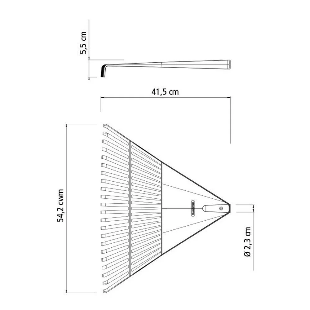 Vassoura Plastica Sem Cabo Para Jardim 22 DENTES Tramontina 77850/221