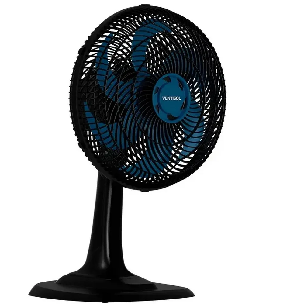 Ventilador de Mesa Azul Premium Oscilante 6 PAS 30CM 110V 52W Ventisol TURBO 6