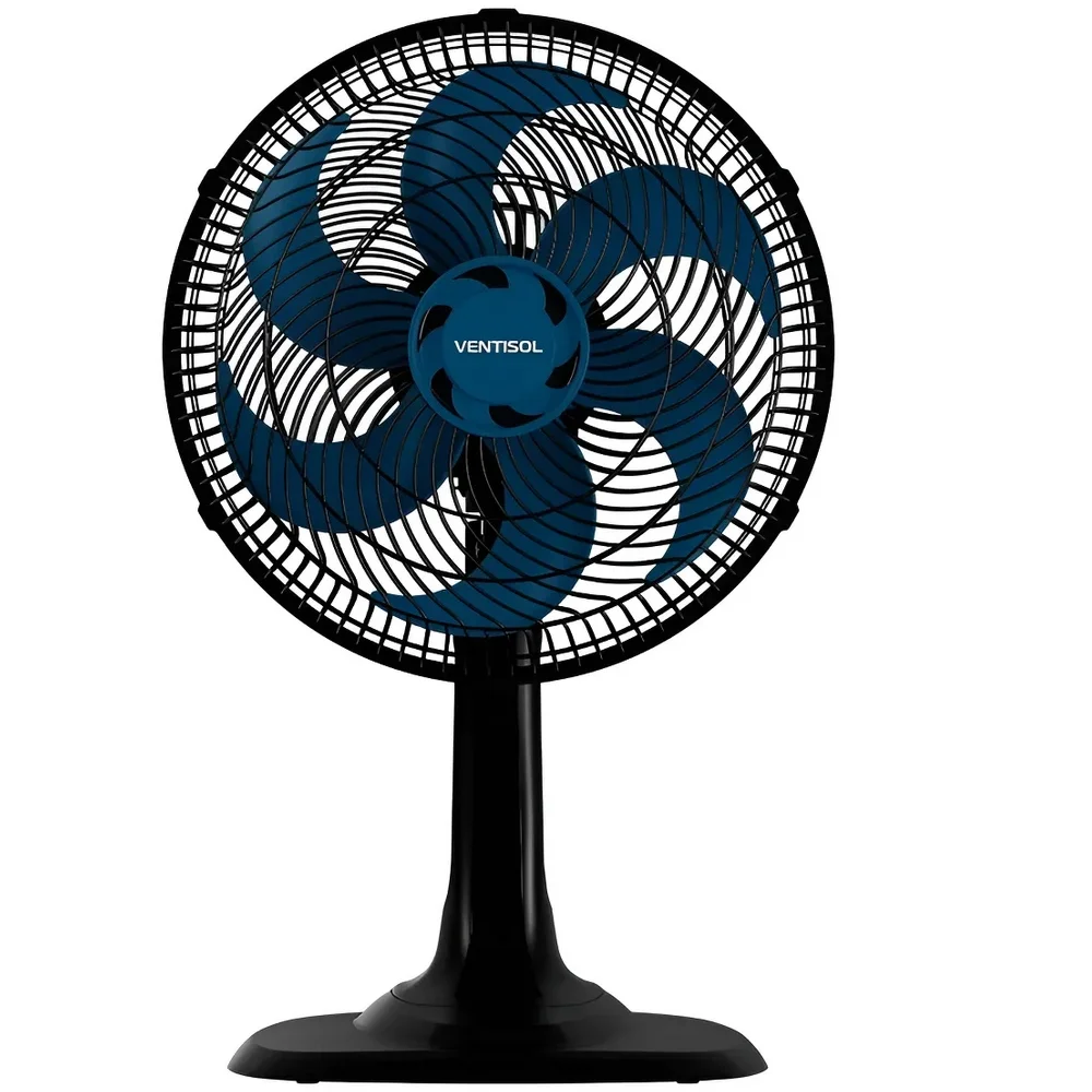 Ventilador de Mesa Azul Premium Oscilante 6 PAS 40CM 110V 80W Ventisol TURBO 6