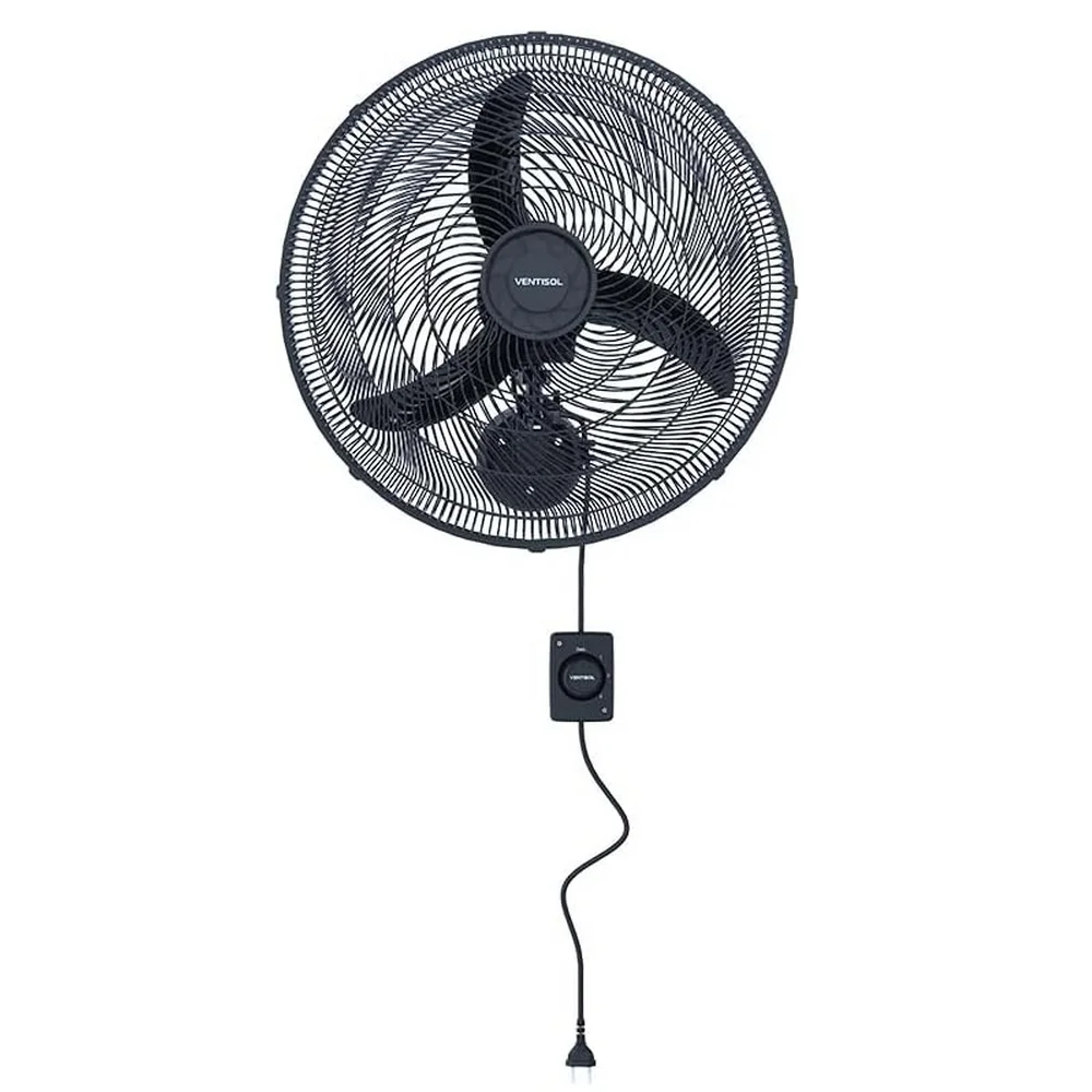 Ventilador de Parede Premium Oscilante 6 PAS 50CM Bivolt 200W Ventisol STEEL