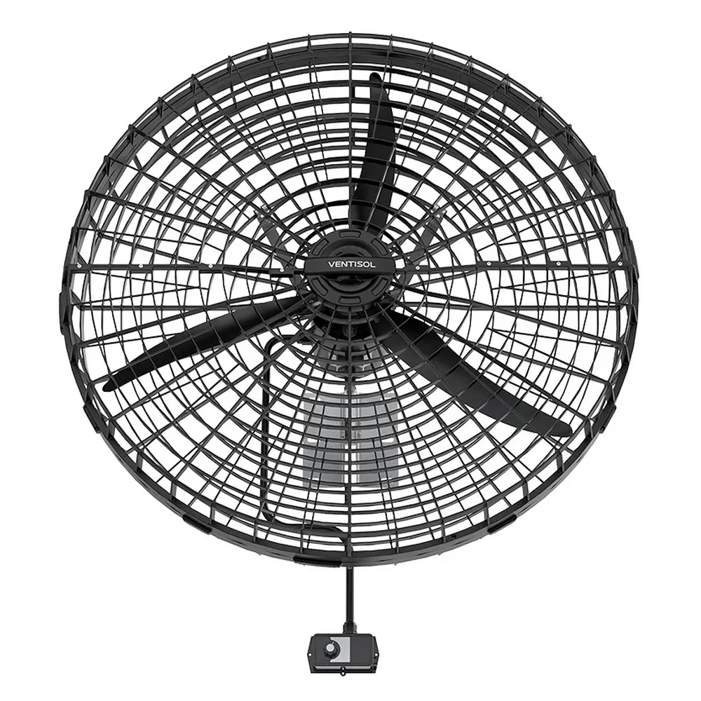 Ventilador de Parede Preto Industrial 3 Velocidades 1M 220V Ventisol VP1M2