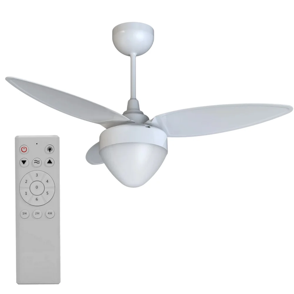Ventilador de Teto Branco Com Controle Remoto 1045MM Bivolt 30W Ventisol AIRES INVERTER