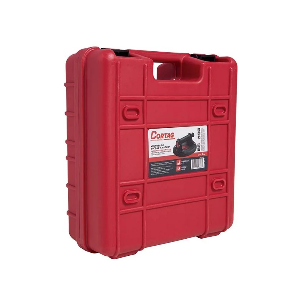 Ventosa Simples de Succao a Vacuo Com Maleta Capacidade de Carga 120KG Cortag 62366