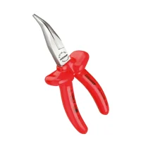 Alicate de Bico Meia Cana Curvo Isolado 1000V VDE EN/IEC60900 NR10 Duplo Isolamento CRV 8" Gedore VDE8132AB