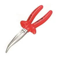 Alicate de Bico Meia Cana Curvo Isolado 1000V VDE EN/IEC60900 NR10 Duplo Isolamento 6.1/2" Gedore VDE8132AB
