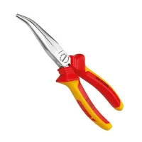 Alicate de Bico Meia Cana Curvo Isolado 1000V VDE EN/IEC60900 NBR9699 NR10 6.1/2" Gedore VDE8132ABH