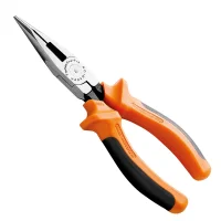 Alicate de Bico Meia Cana Isolado 1000V NBR9699 NR10 Cabo Laranja/Preto CRV 6" Tramontina Pro 44005/106