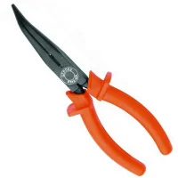 Alicate de Bico Meia Cana Longo Curvo Isolado 1000V Tipo Telefone NBR9699 NR10 CRV 8" Gedore 8132A/IOX