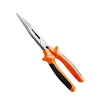 Alicate de Bico Meia Cana Longo Isolado 1000V NBR9699 NR10 Cabo Laranja/Preto CRV 8" Tramontina Pro 44004/183