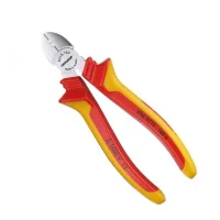 Alicate de Corte Diagonal Isolado 1000V VDE Desencapador de Fios EN/IEC60900 NR10 CRV 6.1/2" Gedore VDE 8315-160 H