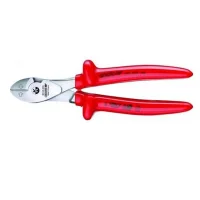 Alicate de Corte Diagonal Isolado 1000V Modelo Americano Kraft Duplo Isolamento EN60900 CRV 7" Gedore VDE 8316-180