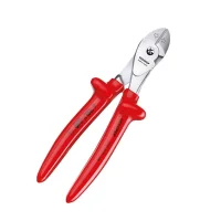 Alicate de Corte Diagonal Isolado 1000V VDE Modelo Americano EN/IEC60900 Duplo Isolamento CRV 7" Gedore VDE 8316-180