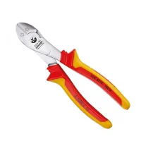 Alicate de Corte Diagonal Isolado 1000V VDE Modelo Americano Kraft EN/IEC60900 NR10 CRV 7" Gedore VDE 8316-180H