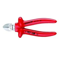 Alicate de Corte Diagonal Isolado 1000V VDE Modelo Sueco EN/IEC60900 NR10 Duplo Isolamento CRV 5.1/2" Gedore VDE 8314-140