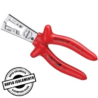 Alicate de Descascar Fio Simples Isolado 1000V EN60900 IEC60900 NR10 Duplo Isolamento CRV 6.1/2" Gedore VDE8099
