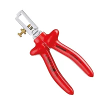 Alicate de Descascar Fio Simples Isolado 1000V VDE NR10 Duplo Isolamento CRV 6.1/2" Gedore VDE8098
