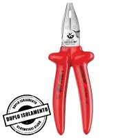 Alicate Universal Isolado 1000V EN60900 IEC60900 NR10 Duplo Isolamento CRV 9" Gedore VDE8250