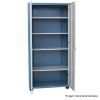 Armario Vertical para Ferramentas Com 4 Prateleiras e 2 Portas 90X37X185CM Marcon AM-71