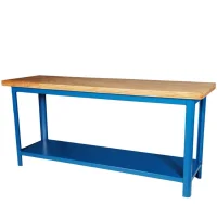 Bancada Aberta Tampo de Madeira Com 1 Prateleira 200X60X92CM Fercar 200CD