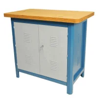 Bancada Fechada Tampo de Madeira Com 2 Portas e 2 Prateleiras 100X60X92CM Fercar 100CDF