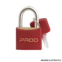 Cadeado de Latao Mesmo Segredo Vermelho 30MM Pado SMLT30S1