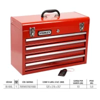 Caixa Gabinete com 4 Gavetas Para Ferramentas Stanley 95-604L