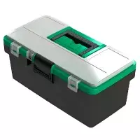 Caixa Plastica Bau para Ferramentas Com Bandeja e Sobretampa 14"-36CM Carbografite 011594711