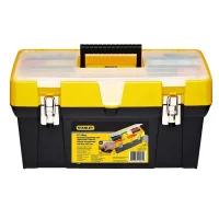 Caixa Plastica Bau para Ferramentas Com Bandeja e Tampa Organizadora 19"-49CM Stanley 19-061