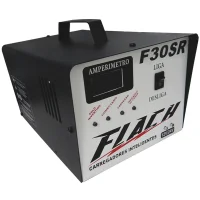 Carregador Inteligente de Bateria Automatico Flutuante com Auxiliar de Partida 10A 1-12/24V Bivolt Flach F30 SR