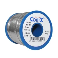 Carretel de Solda 60x40 Azul FIO com Fluxo 1MM X 500G Cobix 116