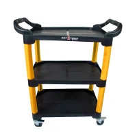 Carrinho de Ferramentas Aberto Amarelo Com 3 Prateleiras 81X43X90CM Sigma 0699990061