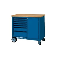 Carrinho de Ferramentas Bancada de Madeira Com 7 Gavetas e 1 Porta 98X55X110CM Gedore 1504