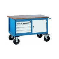 Carrinho de Ferramentas Bancada de Madeira Com 4 Gavetas e 1 Porta 61X125X84CM Gedore 63340