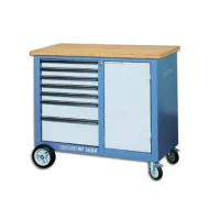 Carrinho de Ferramentas Bancada de Madeira Com 7 Gavetas e 1 Porta 98X55X110CM Gedore 1504