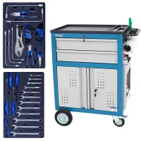 Carrinho de Ferramentas Fechado com 45 Pecas 60X40X86CM Marcon CR39F