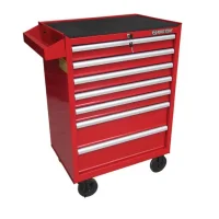 Carrinho de Ferramentas Fechado Vermelho com 7 Gavetas 46X67X96CM King Tony 87434-7B