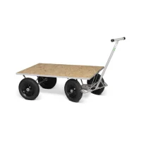 Carro Plataforma de Madeira Capacidade 600KG Roda Pneumatica 120X80X44CM Marcon TM-89