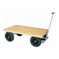 Carro Plataforma de Madeira Capacidade 800KG Roda Pneumatica 150X80X46CM Marcon TM-71