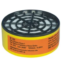 Cartucho para Respirador Semifacial Cg306 Contra Vapores Organicos e Gases Acidos Carbografite RC203