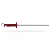 Chaira Haste Estriada Imantada Profissional Cabo Vermelho AC 12" Starrett BKR407-12