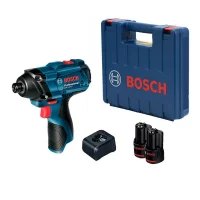 Chave de Impacto a Bateria 12V 100NM com Maleta Carregador e 2 Baterias 2AH 1/4" Bivolt Bosch GDR 120-LI