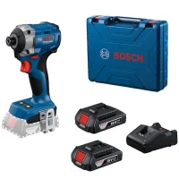 Chave de Impacto a Bateria 18V 215NM Brushless Maleta Carregador e 2 Baterias 2AH 1/4" Bivolt Bosch GDR 18V-215