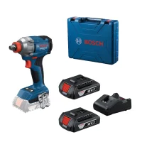 Chave de Impacto a Bateria 18V 285NM Brushless Maleta Carregador e 2 Baterias 2AH 1/4-1/2" Bivolt Bosch GDX 18V-285