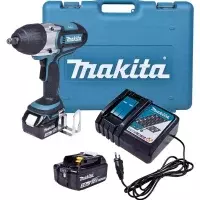 Chave de Impacto a Bateria 18v 440NM com Maleta Carregador e 2 Baterias 3AH 1/2" Bivolt Makita DTW450RFE