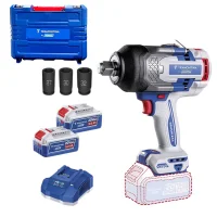 Chave de Impacto a Bateria 20V 1350NM Brushless Maleta Carregador e 2 Baterias 4A 3/4" Bivolt Tramontina Tota 42303/913